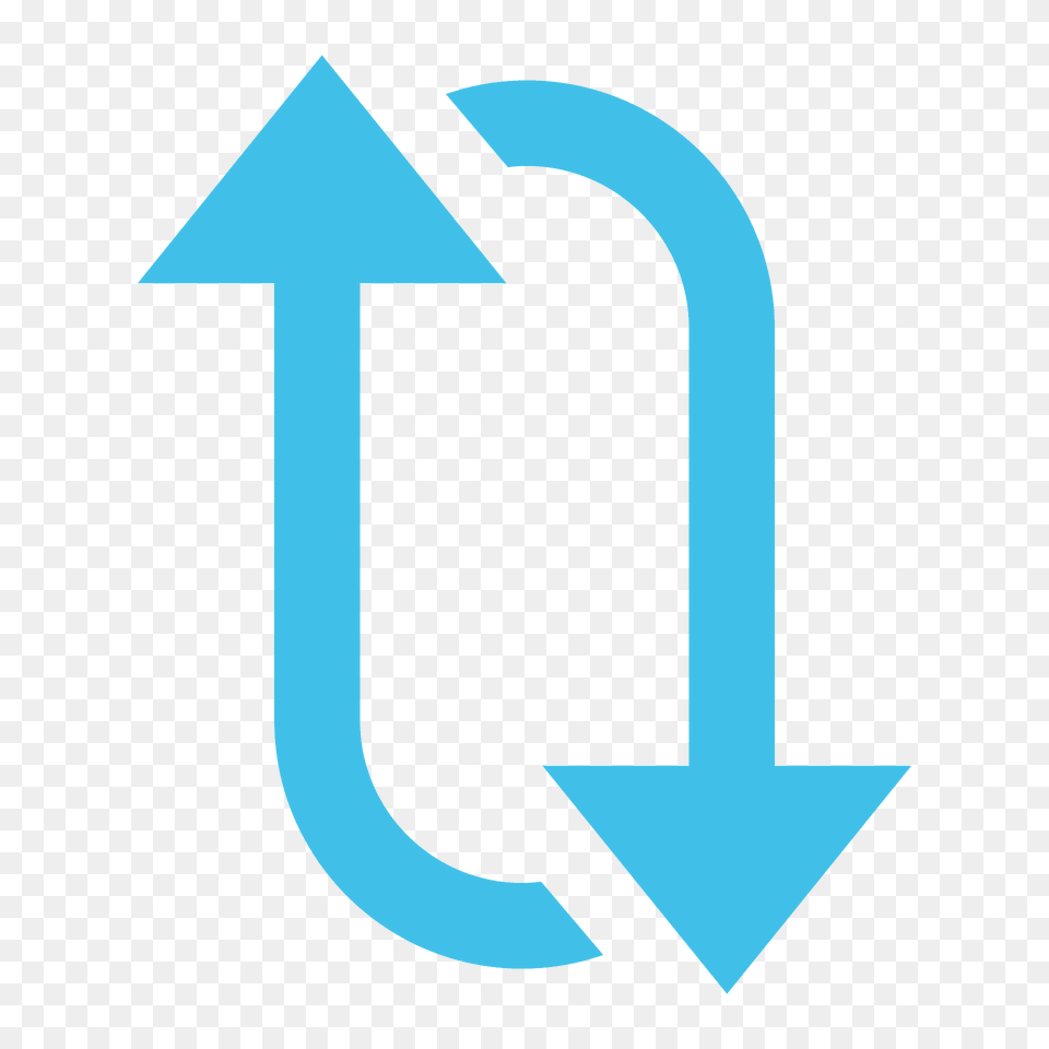 Clockwise Vertical Arrows Emoji Clipart, Symbol, Logo, Text Png Image