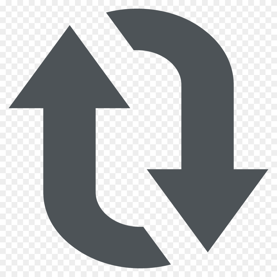 Clockwise Vertical Arrows Emoji Clipart, Symbol, Text, Number Png Image