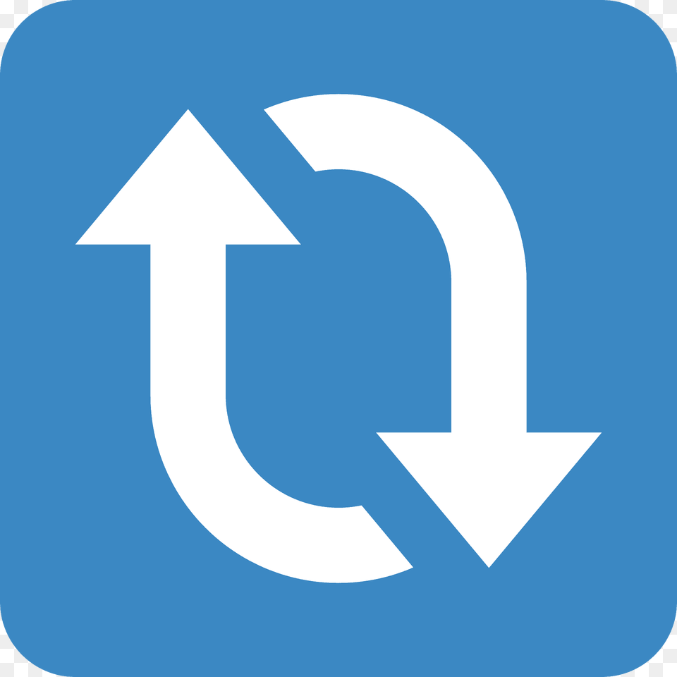 Clockwise Vertical Arrows Emoji Clipart, Symbol, Number, Text Png Image