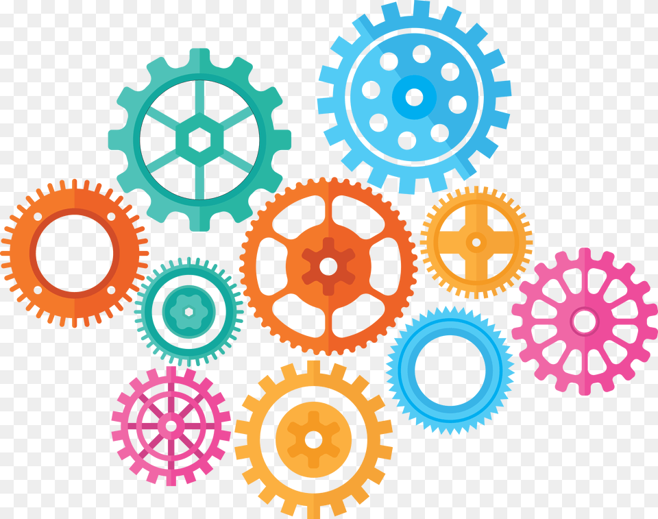 Clockwork Gears 1 Colorful Gears, First Aid, Toy Free Png
