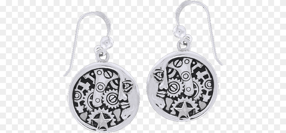 Clockwork Moon Man Earrings Quotpeter Stone Jewelryquot Clockwork Moon Man Earrings, Accessories, Earring, Jewelry, Locket Free Transparent Png