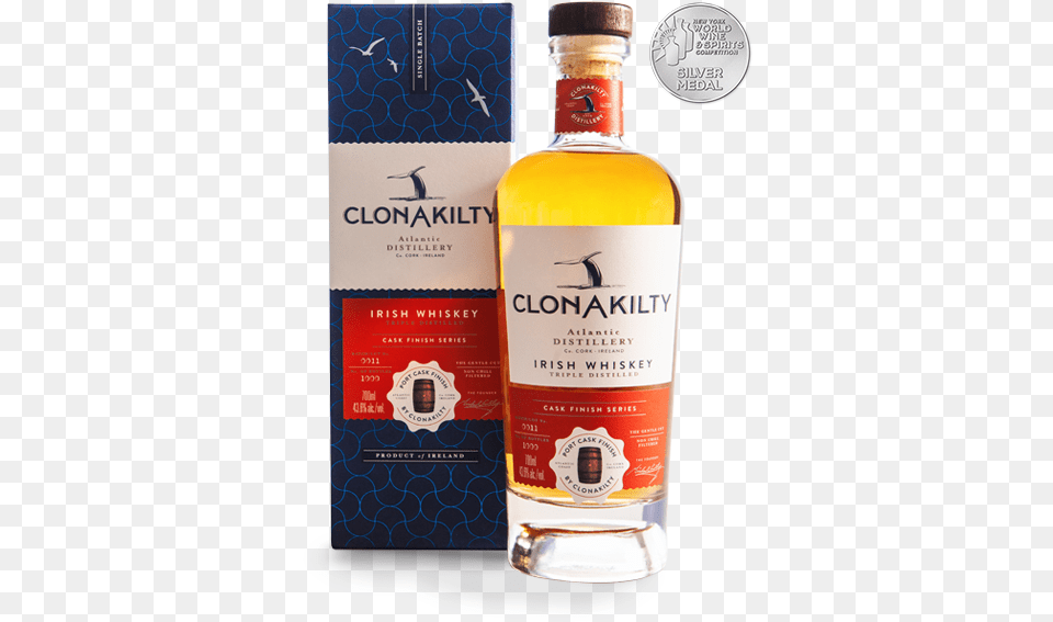 Clonakilty Port Cask Finish Irish Whiskey, Alcohol, Beverage, Liquor, Whisky Png