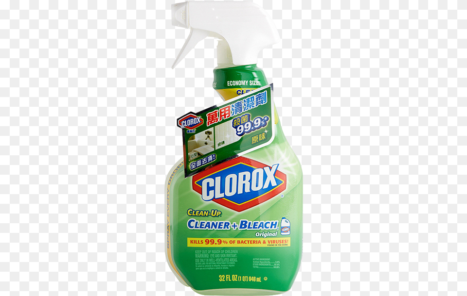 Clorox Clean Up Original Cleaner With Bleach 948 Ml Bottle, Cleaning, Person, Tin, Food Png Image