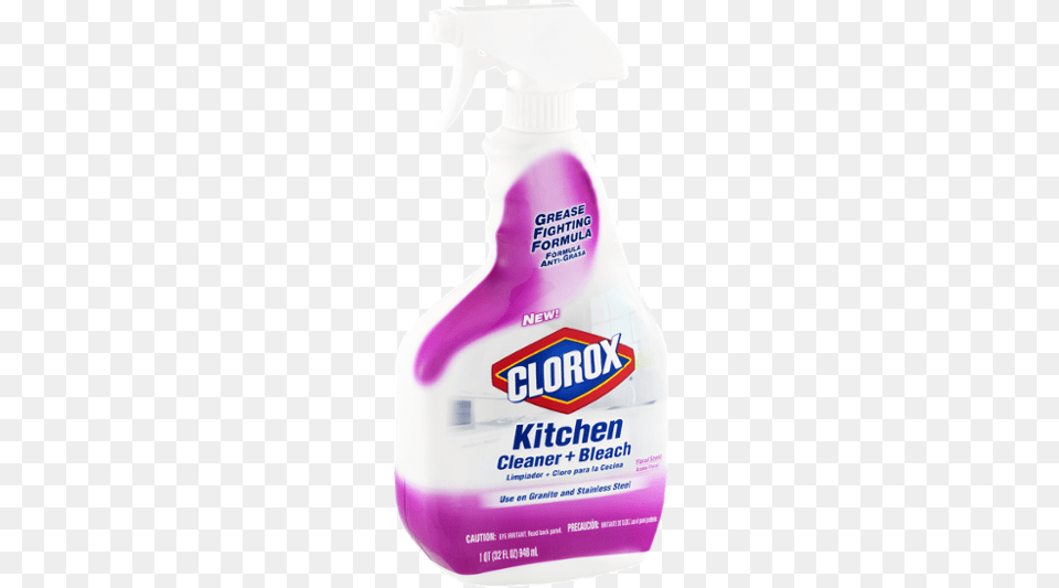 Clorox Disinfecting Kitchen Cleaner And Bleach Spray, Bottle, Lotion, Cleaning, Person Png