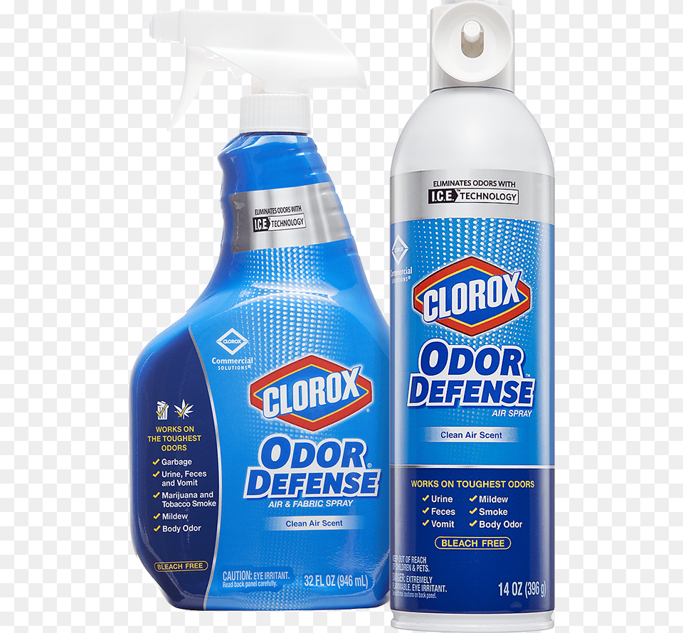 Clorox Odor Defense Spray, Bottle, Cosmetics, Cleaning, Person Free Png Download