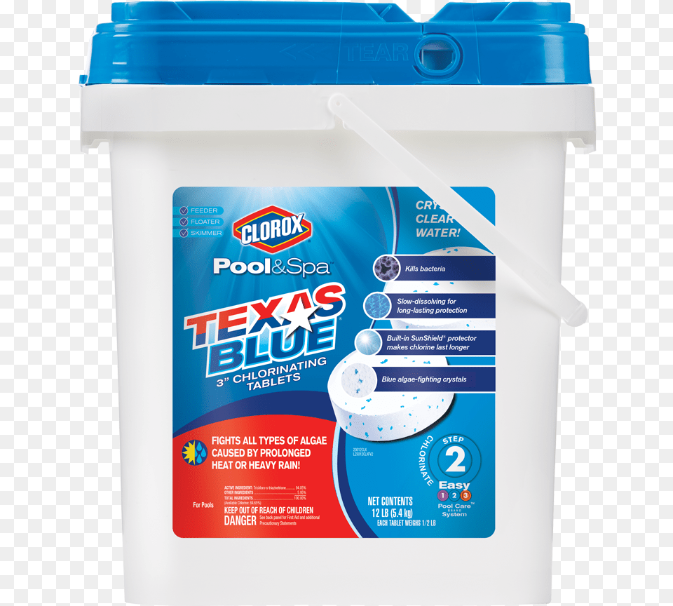 Clorox Poolampspa Texas Blue 3quot Chlorinating Tablets Clorox Texas Blue Png Image