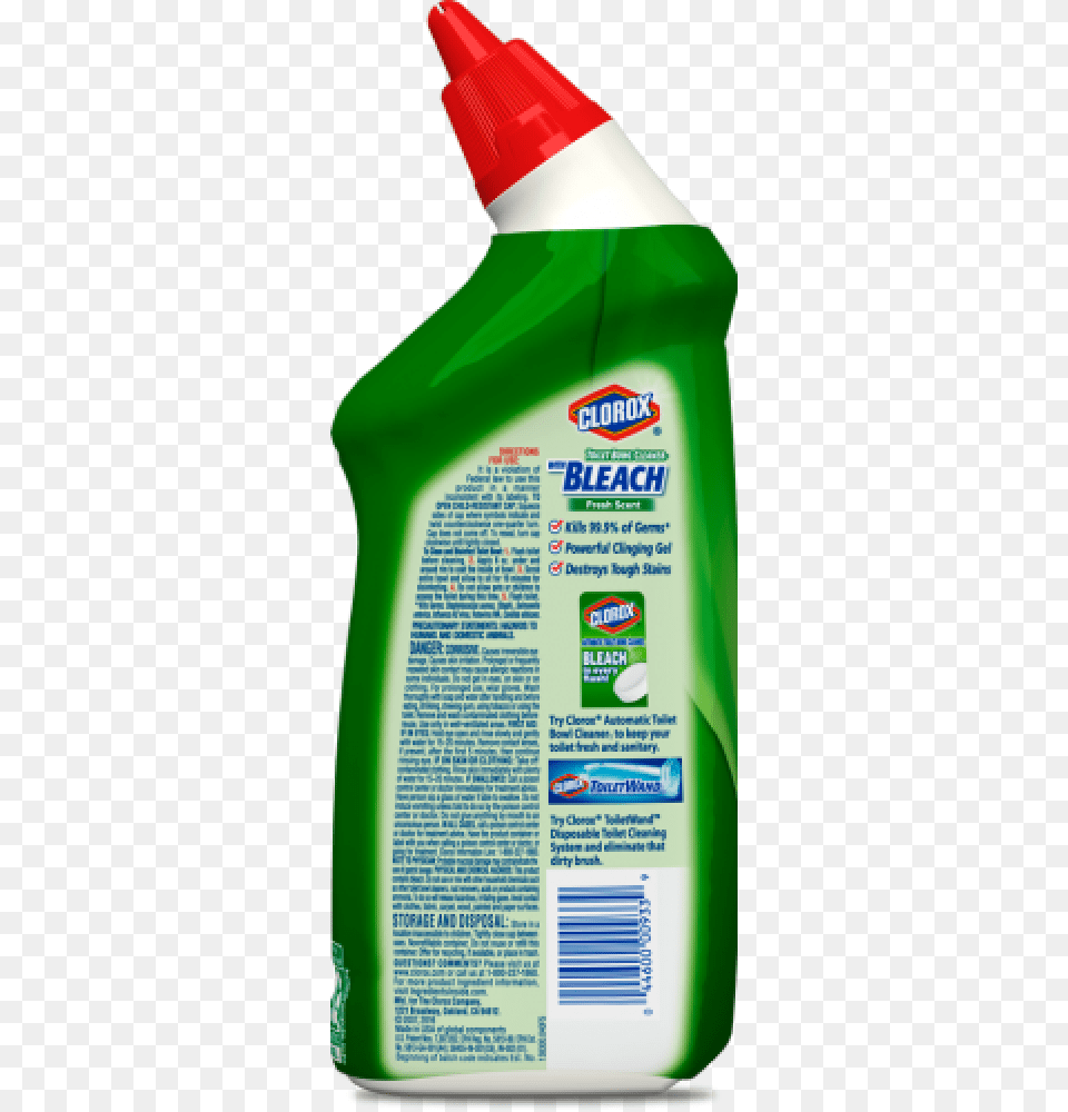 Clorox Toilet Bowl Cleaner Label, Bottle, Food, Ketchup, Lotion Png Image