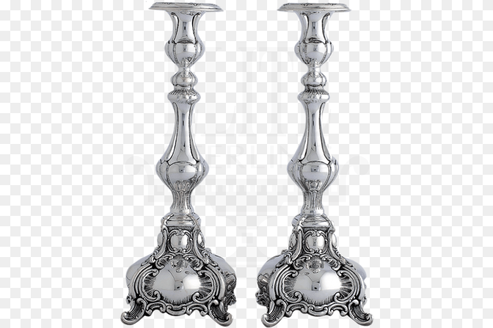 Close Ben Yehudah Silver Candlestick Set Silver Candlestick, Candle, Chess, Game Free Transparent Png