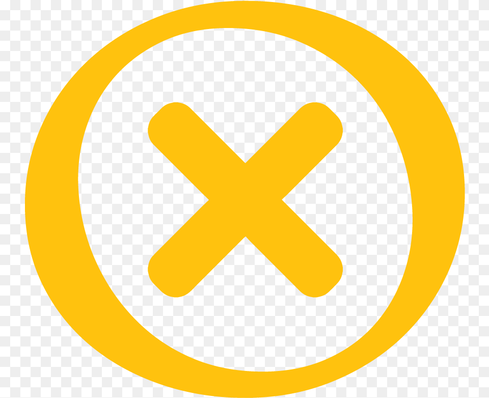 Close Button Icon Disclaimer Yellow Question Mark In No Time Icon, Sign, Symbol, Disk, Road Sign Free Png