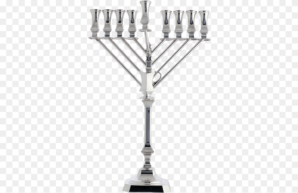 Close Chabad Bagatel Menorah Silver, Festival, Hanukkah Menorah, Candle Free Png