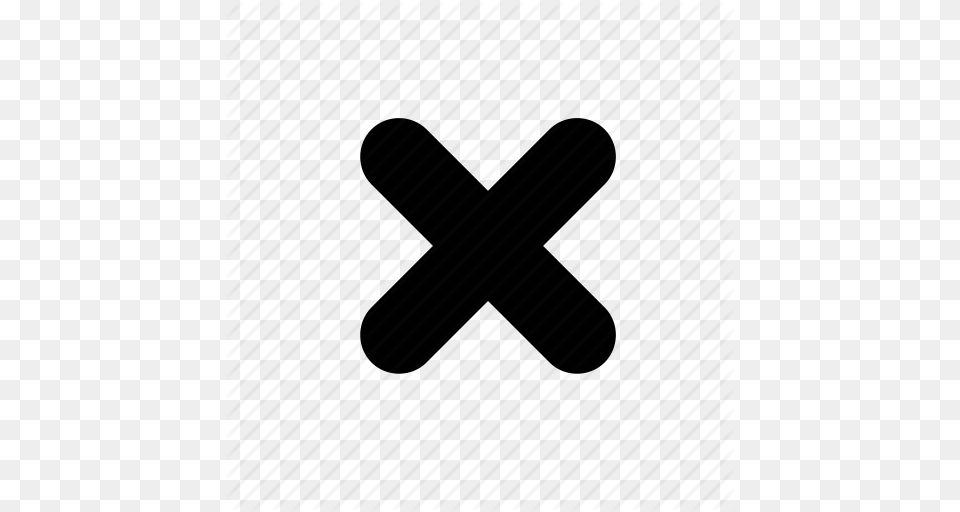 Close Cross X Icon, Silhouette, Symbol Free Png