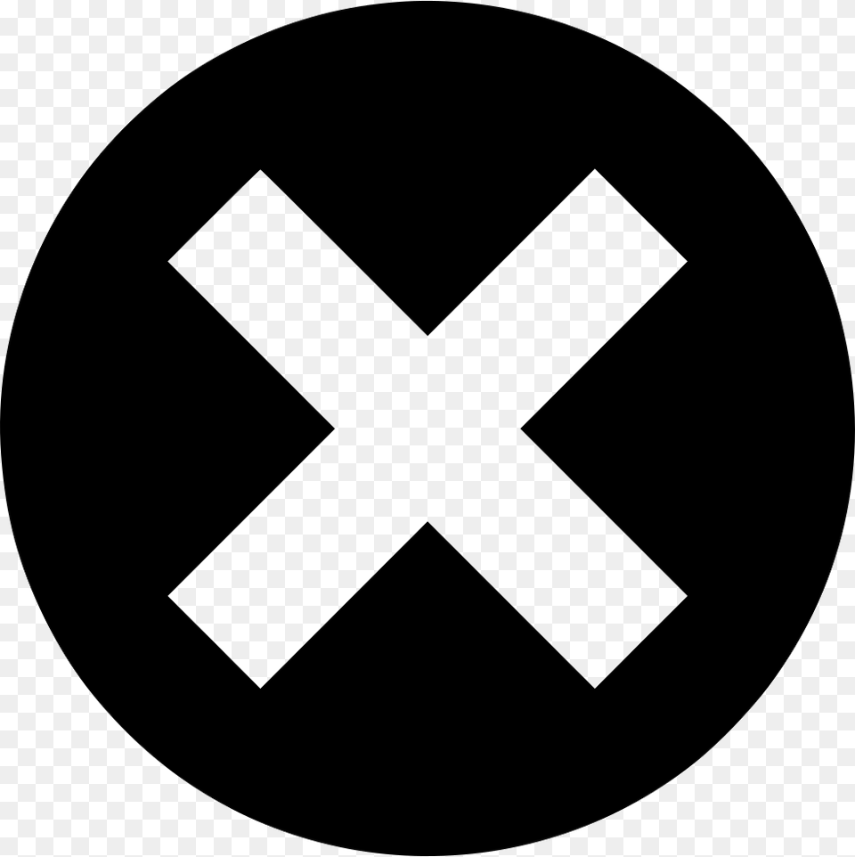 Close Delete Cancel Del Ui Round White X Red Background, Symbol, Disk Free Png