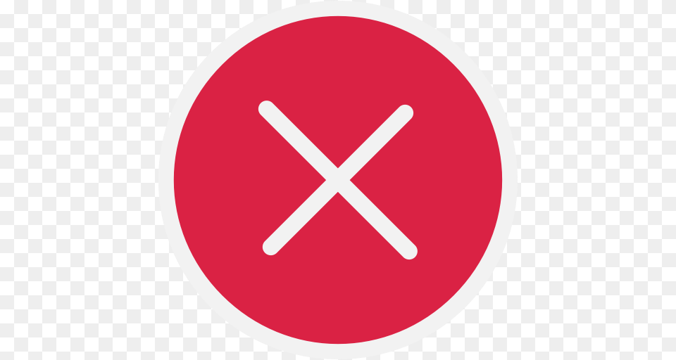 Close Delete Deny No Out Sign Out X Icon, Symbol, Road Sign, Disk Free Png