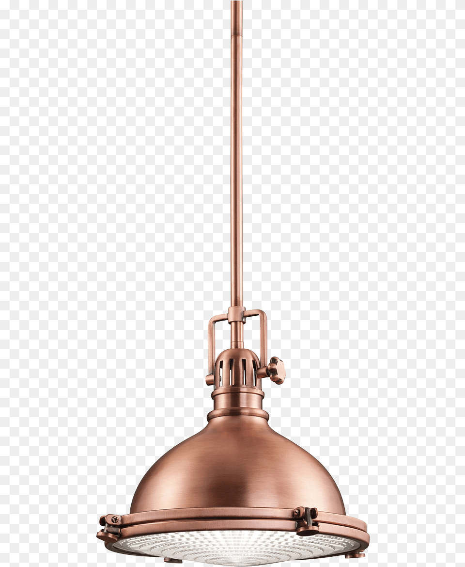 Close Kichler Hatteras Bay Industrial Brushed Copper Medium, Bronze, Lamp, Light Fixture, Lighting Png Image