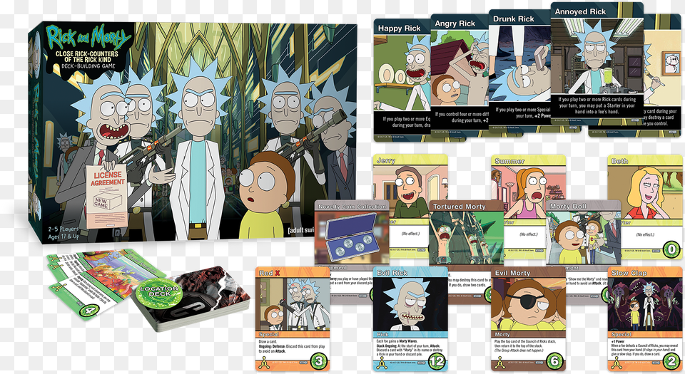 Close Rick Counters Of The Rick Kind Game, Book, Comics, Publication, Person Free Png Download