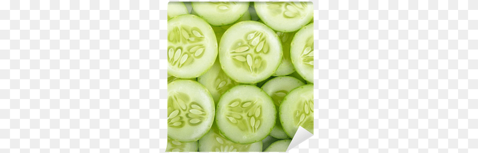 Close Up Cucumber Slice Background Texture Wall Mural It39s Masks Amp Peels By Symphony Beauty It39s All, Food, Plant, Produce, Vegetable Png Image