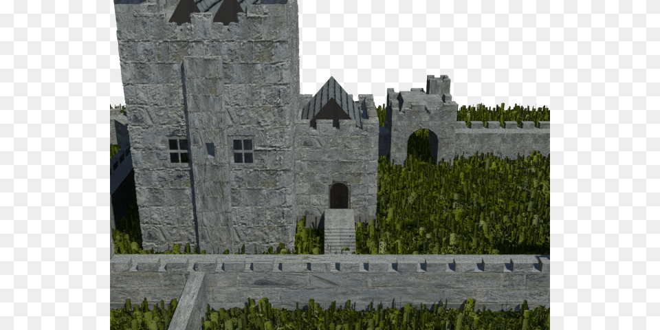 Close Up Showing More Realistic Grass And Stone Material Material, Architecture, Building, Castle, Fortress Png Image