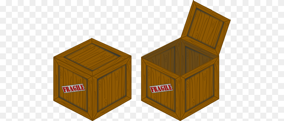 Closed And Open Perspective Crate Clip Art, Box Png Image