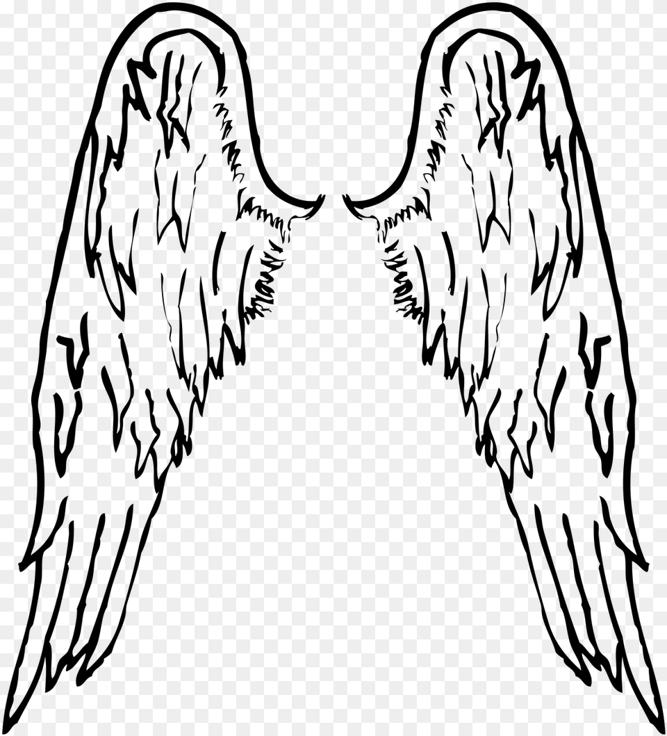 Closed Angel Wings Clip Art Angel Wings Clip Art, Silhouette Free Transparent Png