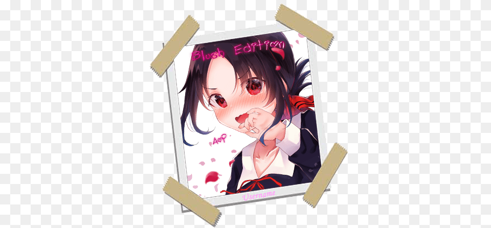 Closed Blush Editioncards Forums Myanimelistnet Embarrassed Kaguya, Book, Comics, Publication, Adult Free Png Download