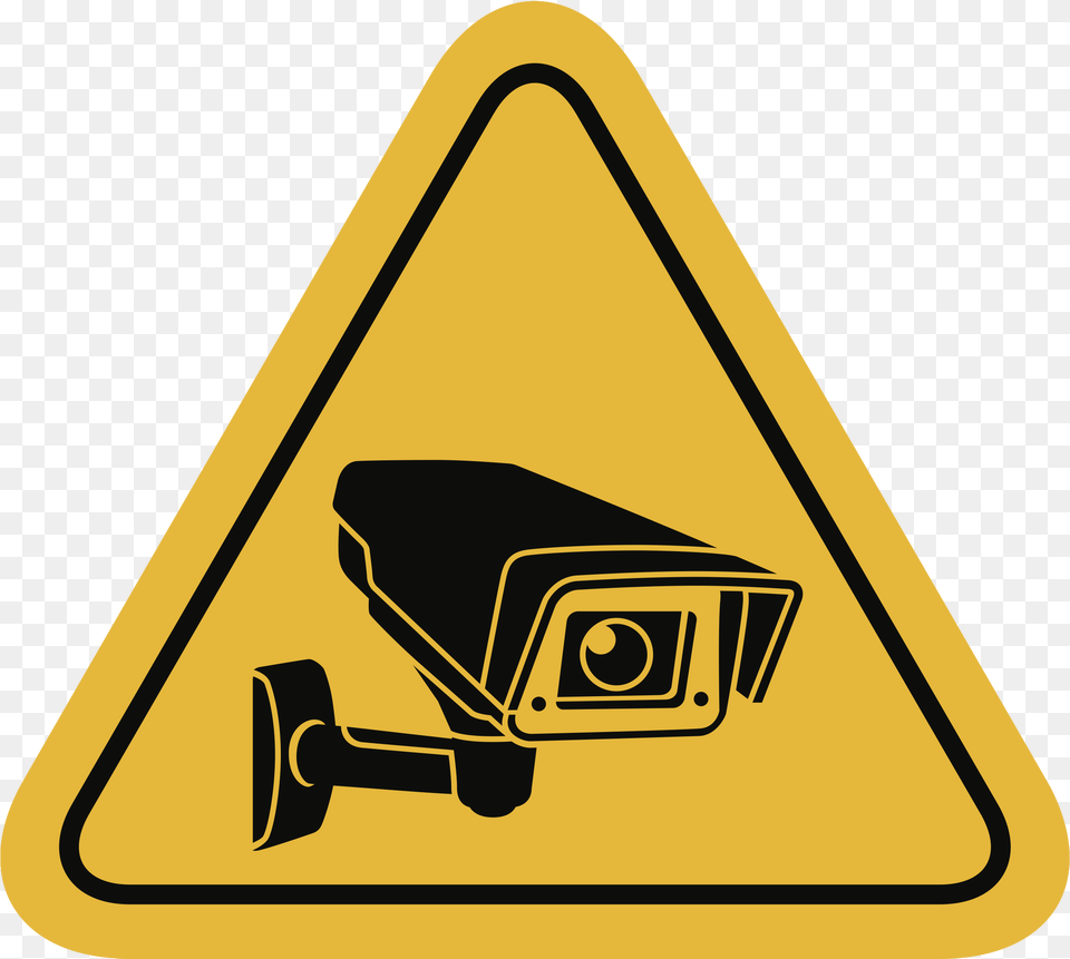 Closed Circuit Television Surveillance Video Cameras Yellow Security Camera Icon, Sign, Symbol, Device, Grass Png Image