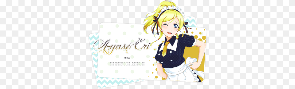 Closed Eli Ayase Birthday Edition Cartoon, Book, Comics, Publication, Person Free Png Download