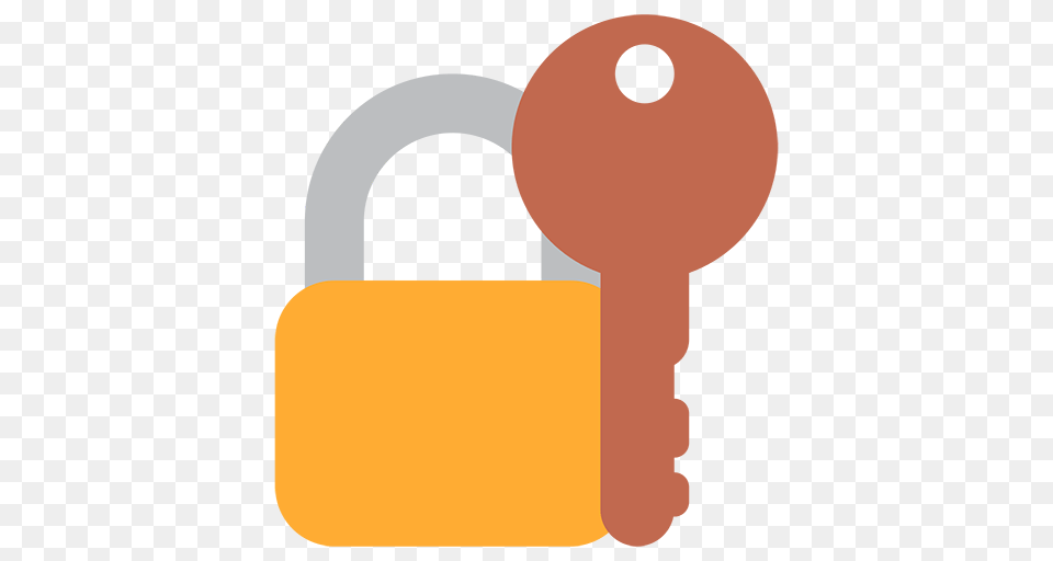 Closed Lock With Key Emoji For Facebook Email Sms Id Png
