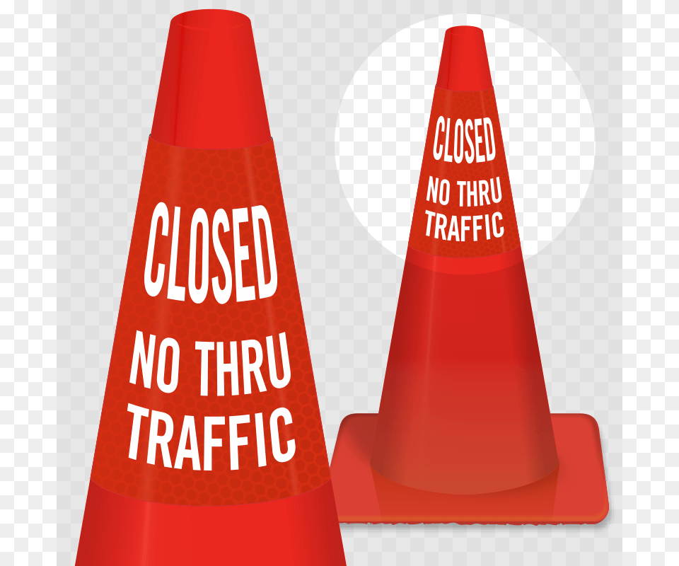 Closed No Thru Traffic Cone Collar Collar, Food, Ketchup Free Png