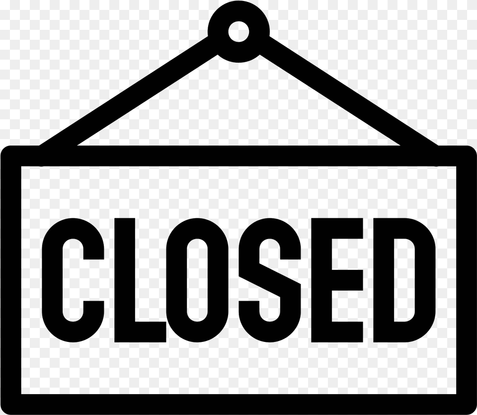 Closed Sign Closed Signs In Black And White, Gray Png