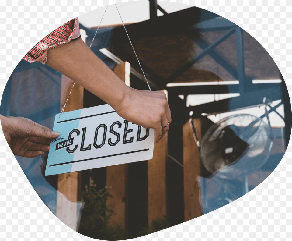 Closed Sign On Retail Shop Signage, Body Part, Finger, Hand, Person Png