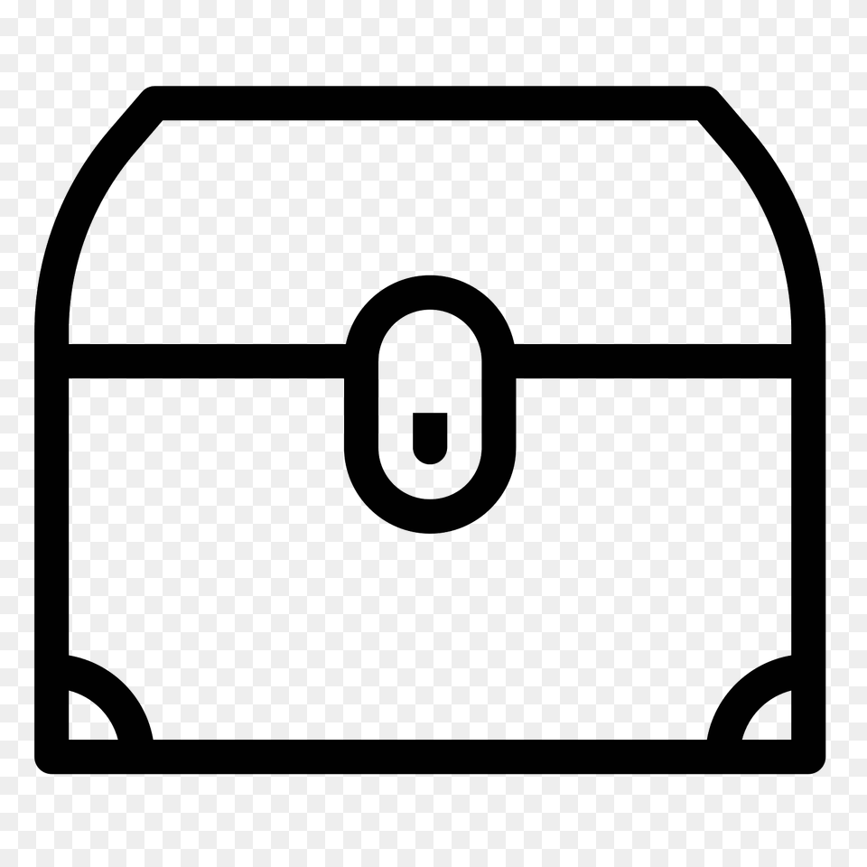 Closed Treasure Chest Icon, Gray Free Transparent Png