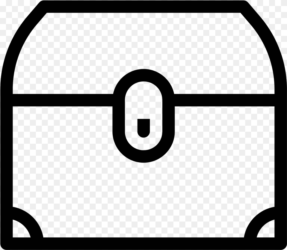 Closed Treasure Chest Icon Circle, Gray Free Transparent Png