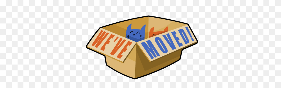Cloth Cat Animation Weve Moved, Box, Cardboard, Carton, Package Free Transparent Png