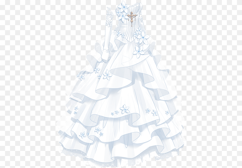 Cloth Drawing Prom Dress Fantasy Anime Wedding Dress, Clothing, Fashion, Formal Wear, Gown Free Transparent Png