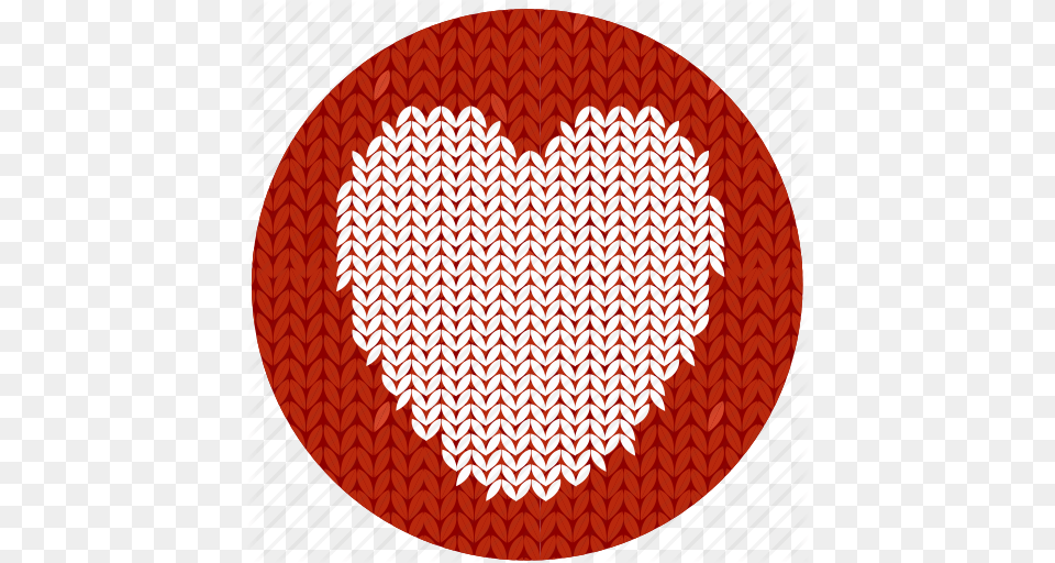 Cloth Fabric Heart Knitwear Love Red Sympathy Valentine, Home Decor, Rug, Pattern, Logo Free Transparent Png