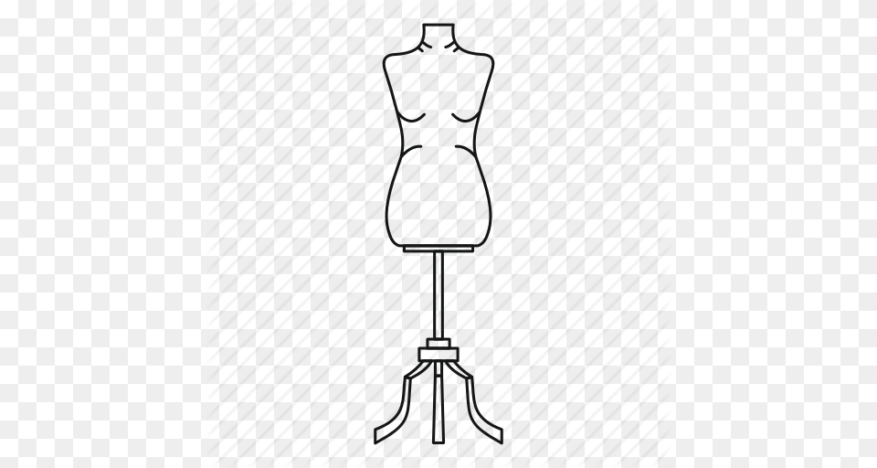 Cloth Fashion Line Mannequin Outline Sewing Tailor Icon, Clothing, Coat, Formal Wear, Accessories Png
