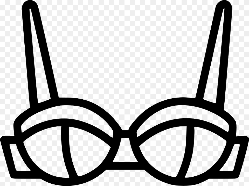 Cloth Inner Women Bra Under Garments Comments Clipart Woman Bra Icon, Underwear, Clothing, Lingerie, Stencil Png