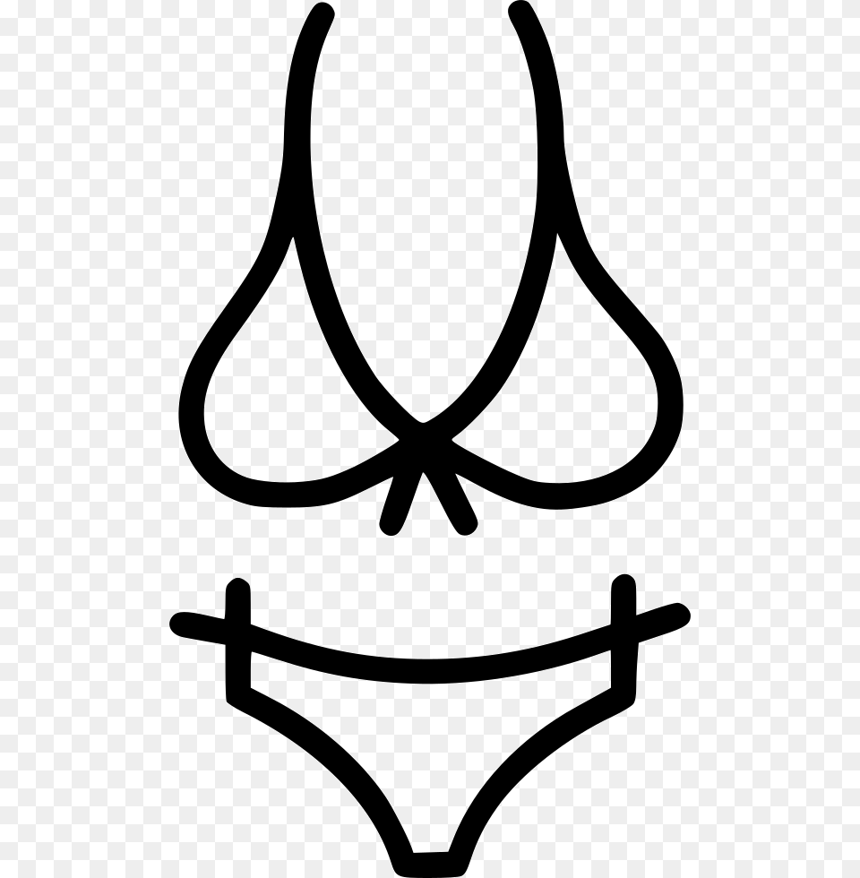 Cloth Women Bra Panties Under Garments Svg, Bikini, Clothing, Swimwear, Stencil Free Transparent Png