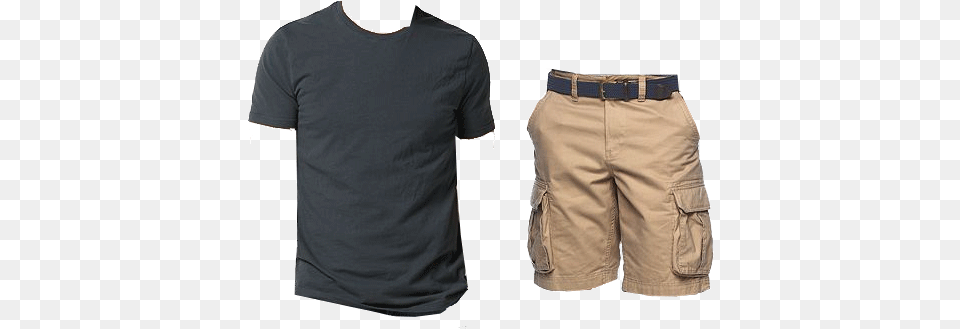 Clothes 6 Image Clothes, Clothing, Shorts, T-shirt, Khaki Free Png