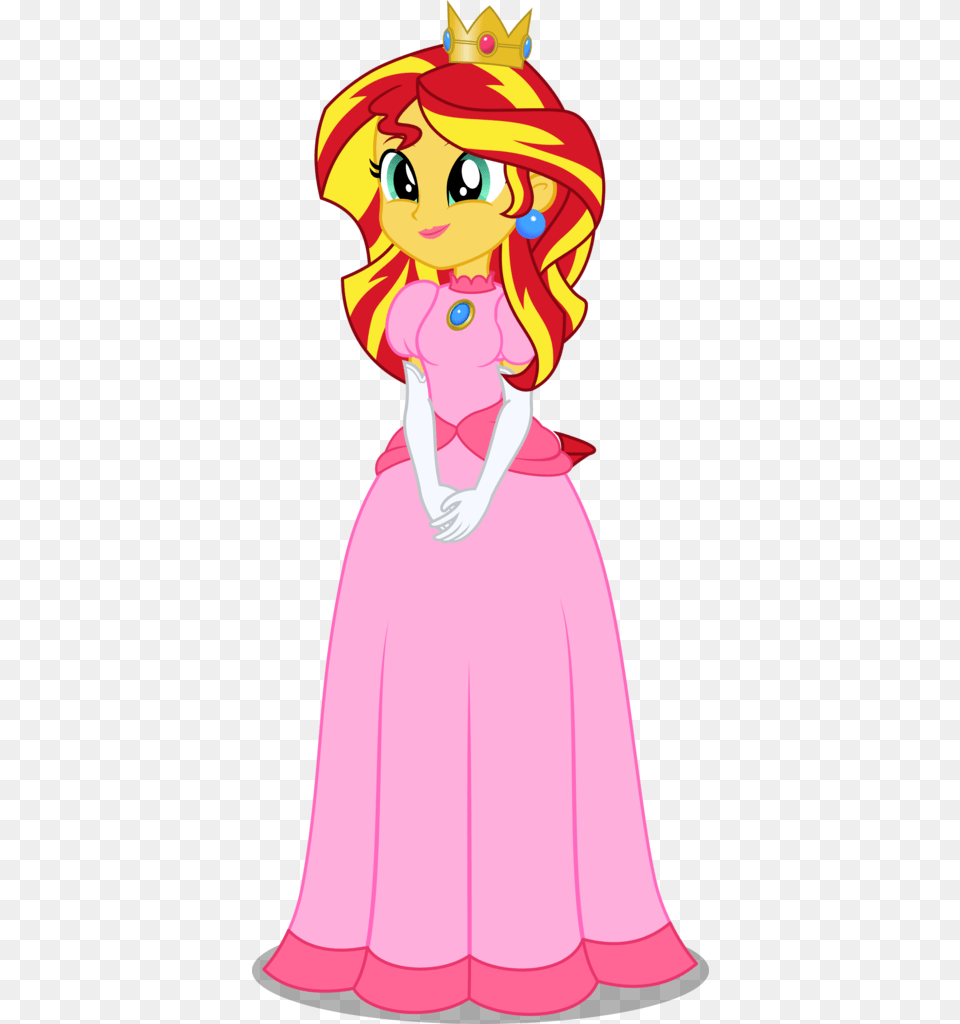 Clothes Cosplay Costume Cute Equestria Princess Peach As Cute, Person, Cartoon, Dress, Clothing Free Png Download