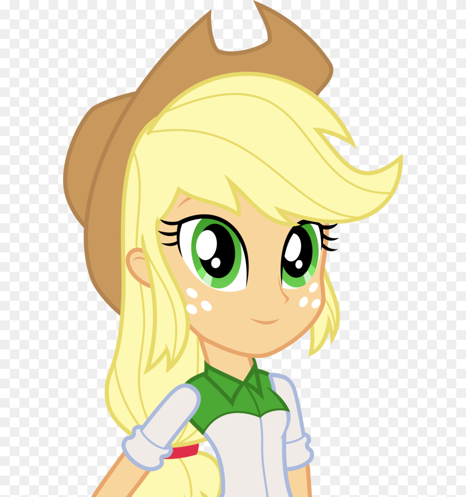 Clothes Cowboy Hat Equestria Girls Applejack My Little Pony Equestria Girls Looking, Book, Comics, Publication, Baby Free Png Download