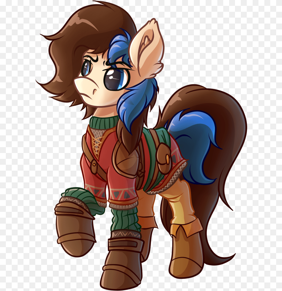 Clothes Crossover Ear Fluff Earth Pony Link Male Link Breath Of The Wild Crossover, Book, Comics, Publication, Baby Free Transparent Png