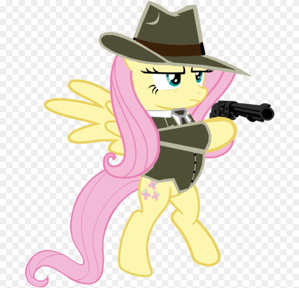 Clothes Fedora Fluttershy Gangster Gun My Little Pony Gangster, Clothing, Hat, Baby, Person Free Png