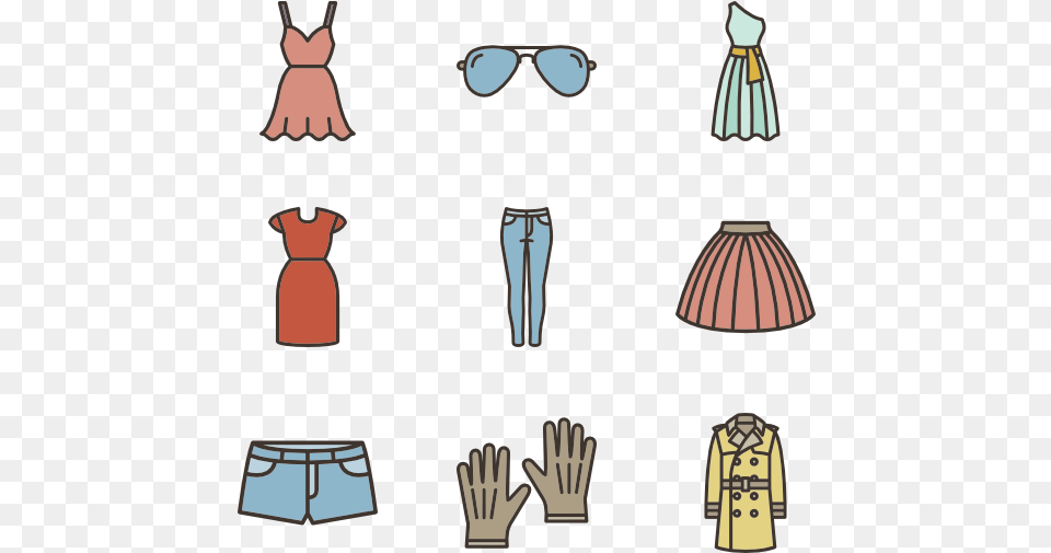 Clothes Icons Fashion Color Icon, Accessories, Formal Wear, Sunglasses, Tie Png Image