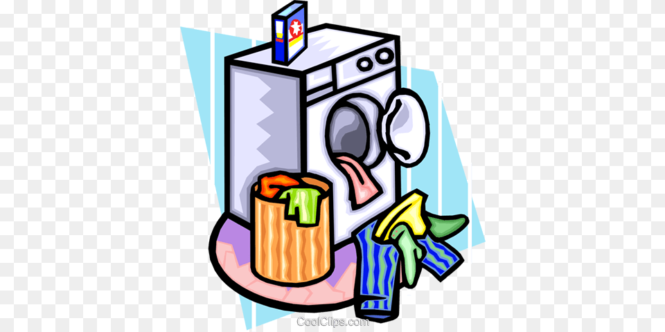 Clothes In Dryer Royalty Vector Clip Art Illustration, Device, Appliance, Electrical Device, Washer Png