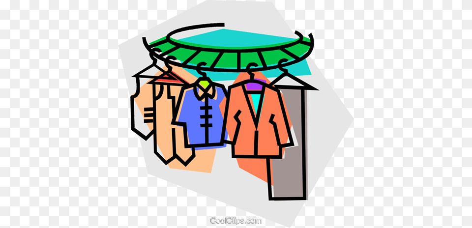 Clothes On A Clothes Rack Royalty Vector Clip Dry Cleaning Clip Art, Clothing, Coat, Dynamite, Weapon Png Image