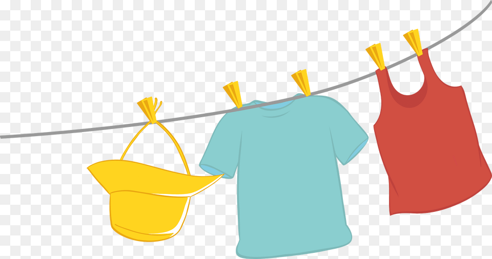 Clothes On A Rope Clipart, Bucket, Clothing, T-shirt Png