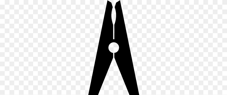 Clothes Pin Vector Clothespin Silhouette, Gray Free Png Download