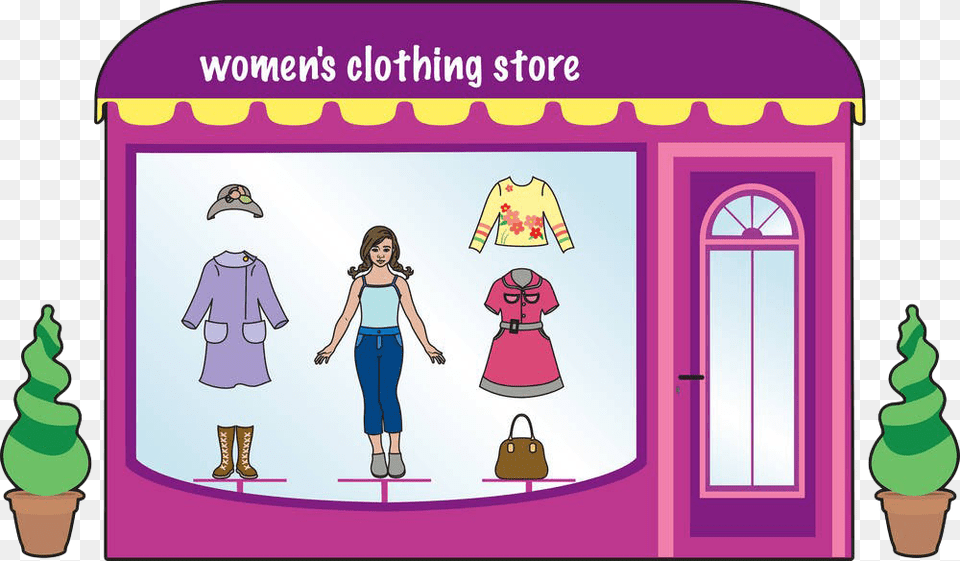 Clothes Shop Clothing Boutique Fashion Clip Art, Woman, Person, Female, Adult Free Png