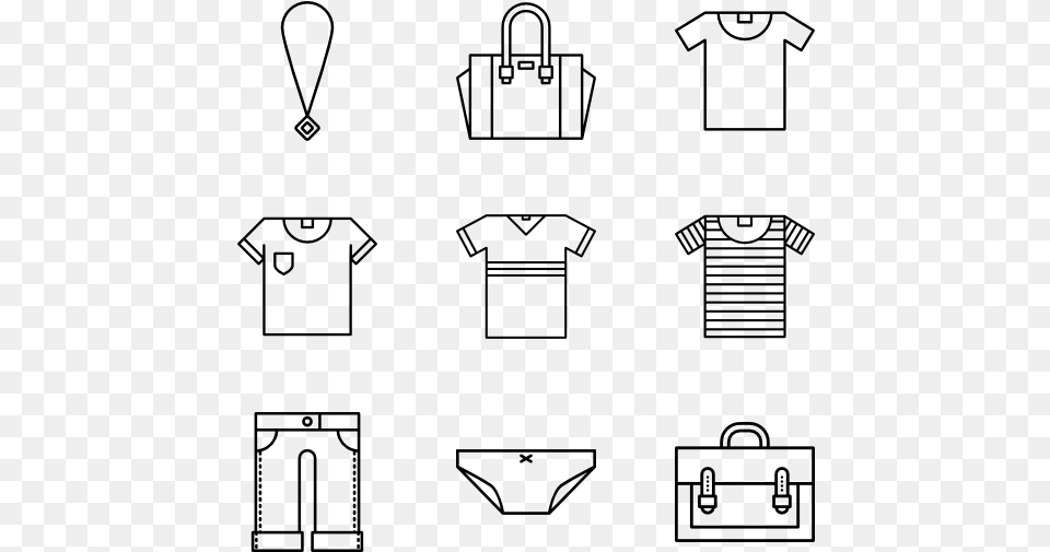 Clothes Stroke T Shirt Flat Icon, Gray Png